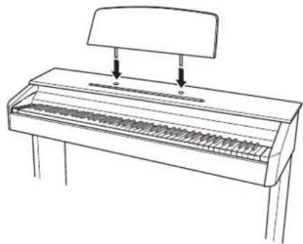 CASIO Celviano AP-250 - Installer le pupitre de musique - 1