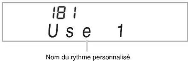 181 U s e 1 Nom du rythme personnalisé