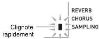 Clignote rapidement REVERB CHORUS SAMPLING