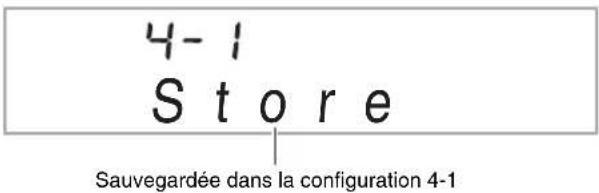 4-1 Store Sauvegardée dans la configuration 4-1