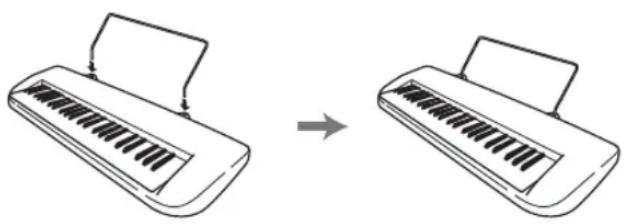 CASIO LK-125 - \* Fixation du pupitre - 1