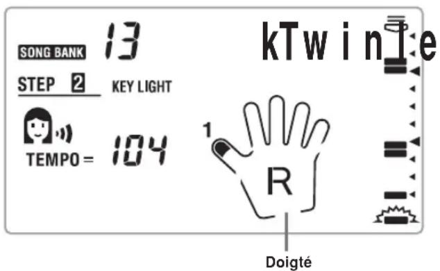 SONG BANK 13 STEP 2 KEY LIGHT TEMPO = 104 kTw i n t e 1 R Doigté