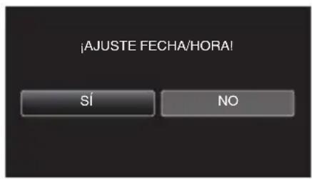 ¡AJUSTE FECHA/HORA! SÍ NO