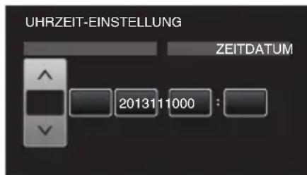 UHRZEIT-EINSTELLUNG ZEITDATUM 2013111000 :