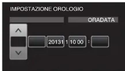 IMPOSTAZIONE OROLOGIO ORADATA 20131 1 10 00 :