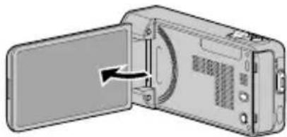 JVC Everio GZ-VX715SE - Відкрийте РК-екран. - 1