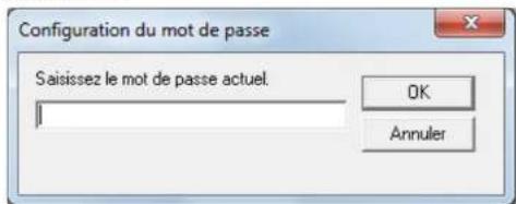 Configuration du mot de passe Saisissez le mot de passe actuel. OK Annuler
