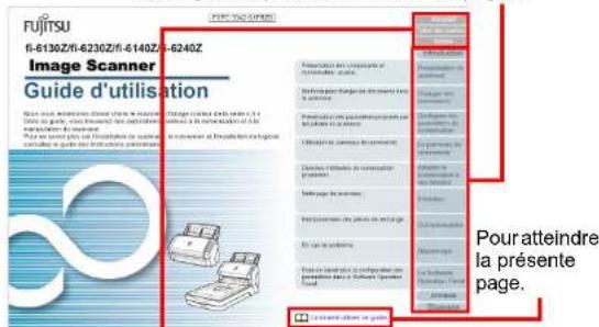 Fujitsu fi-6130Z/fi-6230Z/fi-6140Z/6240Z Image Scanner Guide d'utilisation Pour atteindre la présente page.