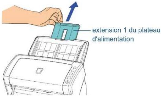 extension 1 du plateau d'alimentation