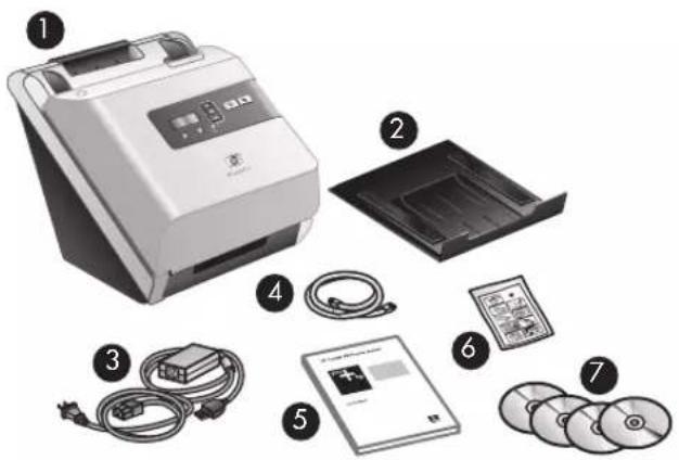 HP Scanjet 5000 - Verificar o conteúdo da caixa - 2