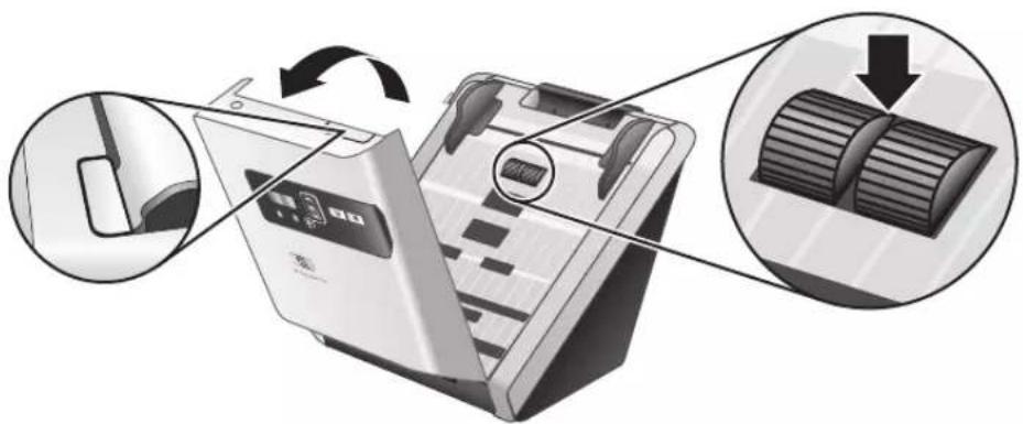 HP Scanjet 5000 - Instalar o rolete de alimentação - 1