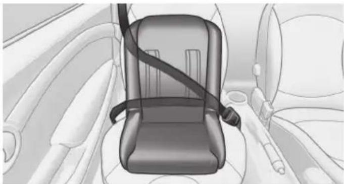 Interior view of a car seatbelt with visible seat, seatbelt, and seat cover (no text or symbols)