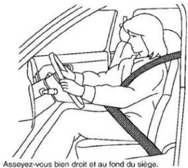 Asseyez-vous bien droit et au fond du siège.