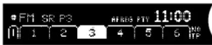 SAAB 9-5 (2007) - Storing the current station as a preset - 1