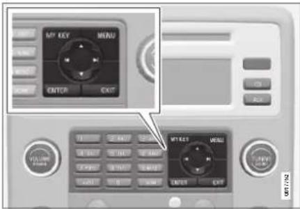 VOLVO S80 (2007) - Mémoriser une fonction préférée avec MY KEY ^1 . - 1