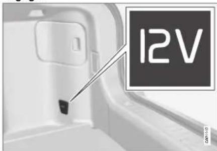 VOLVO S80 (2007) - Prise électrique dans le compartiment à bagages\* - 1