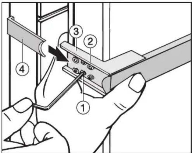 MIELE K 14827 SD - Remontage de la poignée : - 1