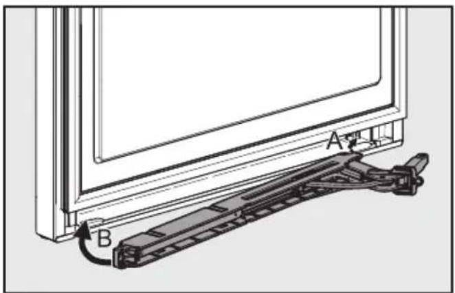 MIELE K 14827 SD - Changement de la butée de porte - 3
