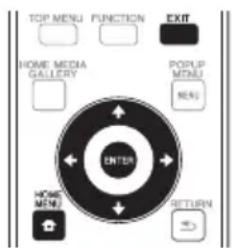 TOP MENU FUNCTION EXIT HOME MEDIA GALLERY POPUP MENU MENU ENTER HOME MENU RETURN
