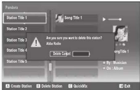 Pandera Station Title 1 Song Title 1 Station Title 2 Station Title 3 Station Title 4 Delete Cancel Are you sure you want to delete this station? Abba Radio Song Title 1 By : Musician On : Album Create Station Delete Station QuickMix Exit