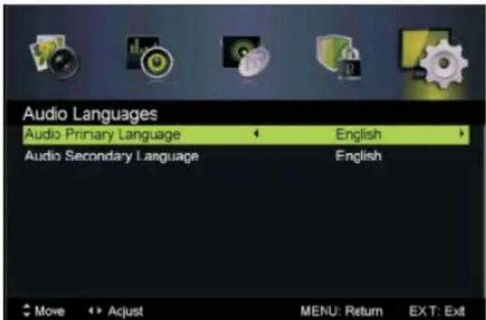 AudioSonic LE-247844 - Langue d'affichage (OSD Language) - 1