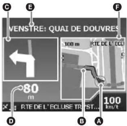 VENSTRE: QUAI DE DOUVRES 80 m 100 m RTE DE L' ECLUSE TRUST... 100 km/t D B A C E F