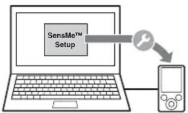graph LR A["SensMe™ Setup"] --> B["Device"] B --> C["Output"]