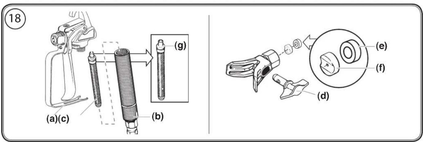 Technical diagram of a mechanical assembly with numbered parts, showing exploded view and component layout.