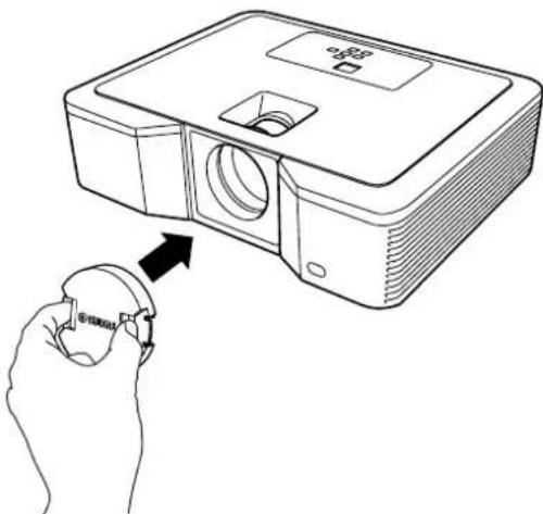 YAMAHA DPX-830 - ◆ Attaching the lens cap - 1