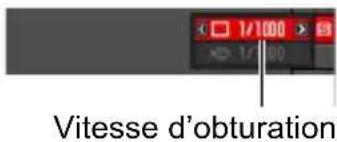 1/1000 Vitesse d'obturation