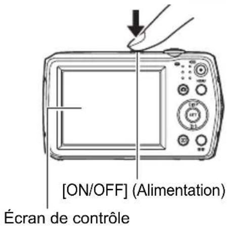[ON/OFF] (Alimentation) Écran de contrôle