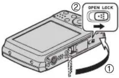 CASIO Exilim EX-Z16 - 3.Fermez le couvercle de batterie. - 1