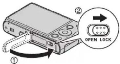 CASIO Exilim EX-ZR20 - 3.Fermez le couvercle de batterie. - 1