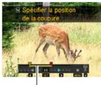 Spécifier la position de la coupure