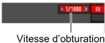 1/1000 Vitesse d'obturation