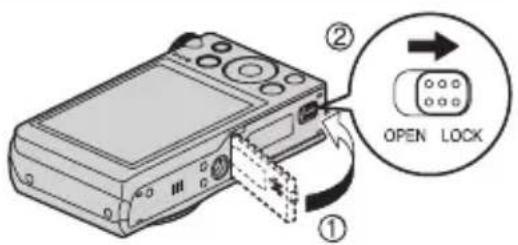 CASIO Exilim EX-ZR200 - 3.Fermez le couvercle de batterie. - 1
