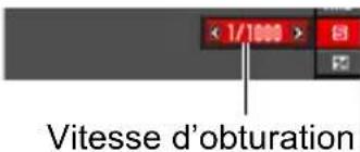 < 1/1000 > Vitesse d'obturation