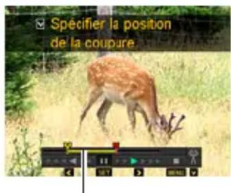 Spécifier la position de la coupure