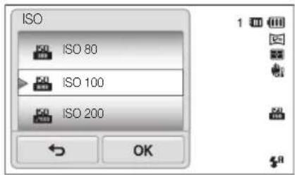 ISO ISO 80 ISO 100 ISO 200 OK