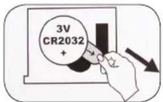 3V CR2032 +