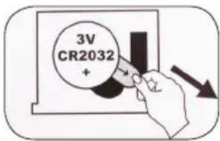 3V CR2032 +
