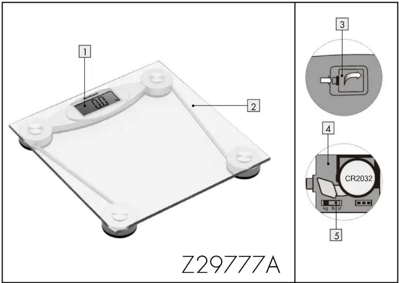 SILVERCREST Z29777A - DigitalePersonenweegschaal - 1