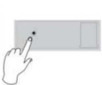 Hand cursor icon pointing at a button (no text or symbols)