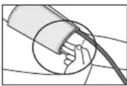 Illustration of a hand inserting a cable into a plug (no text or symbols)