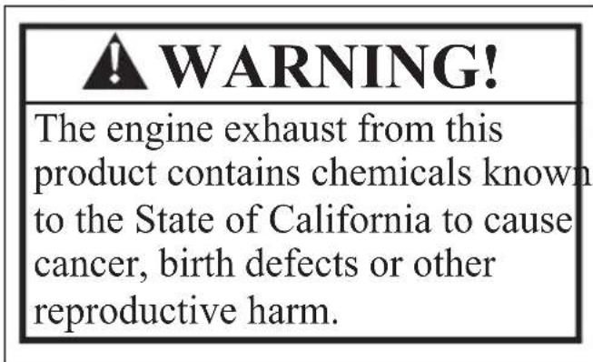 HUSQVARNA 365 X-Torq - Proposition 65 de la Californie - 1