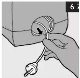 Hand inserting a cable into a device (no text or symbols visible)