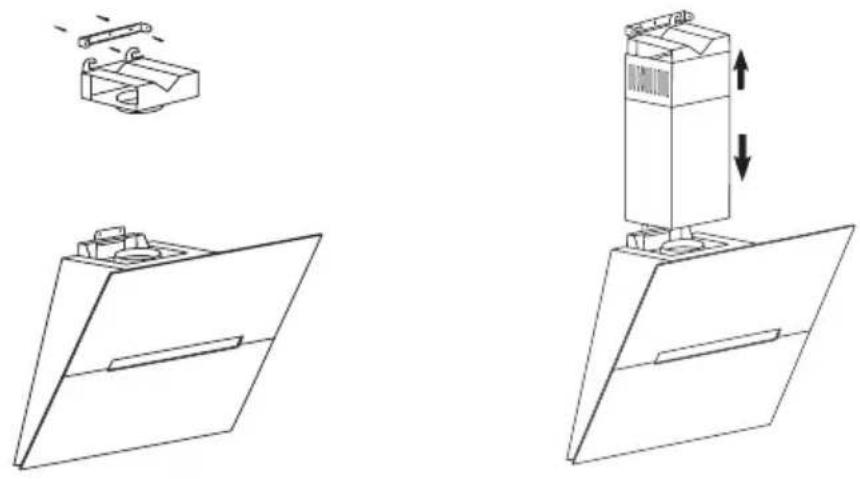 Technical line drawing of a mechanical assembly with a cylindrical component and a base plate (no text or symbols)