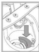 Labeled diagram of a kitchen appliance with numbered components for identification
