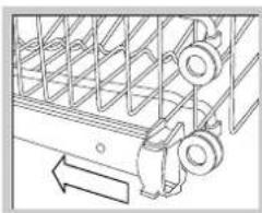 INDESIT DFP 2631M - Régler la hauteur du panier supérieur - 1