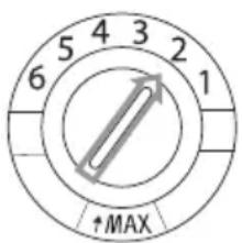 5 4 3 2 6 1 ↑MAX